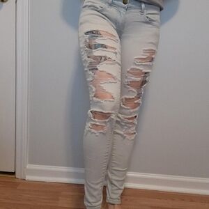 Low Rise Ripped Jeggings